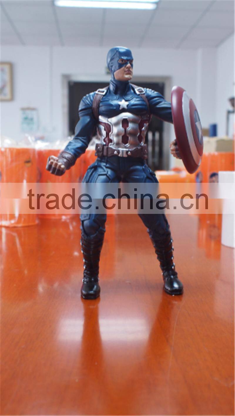 high quality hot sale resin anime character captain america statue for collection