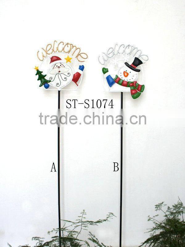 christmas supplies glass stakes stained