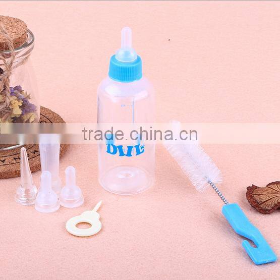 Wholesale plastic little pet milk bottles water bottle set