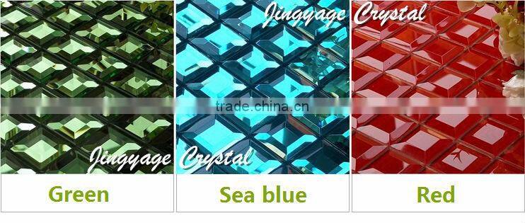 Diamond 5 surface mix color glass mosaic tile 30*30mm crystal mosaic