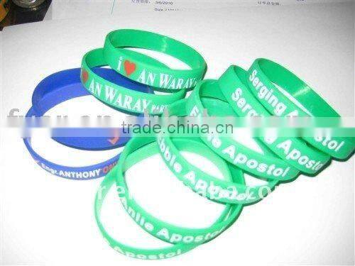 special colored silicone sport wrisband for boys