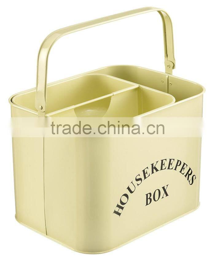 Cream color metal housekeepers for garden kit