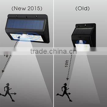High quality power outdoor led solar motion sensor light with solar panel