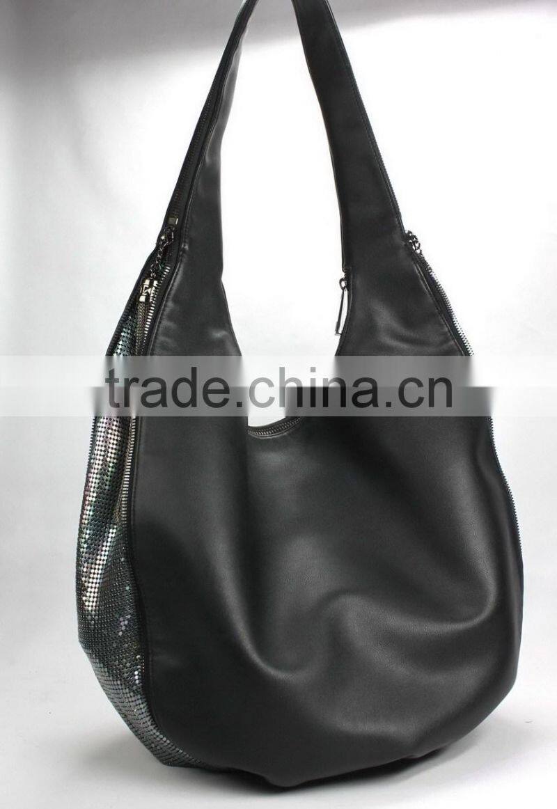 hot sale dumpling handbag cross body bag customzied metal mesh ladies bag