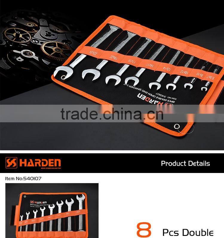 8 pcs double open -end spanner set labor saving wrench combination ratchet spanner
