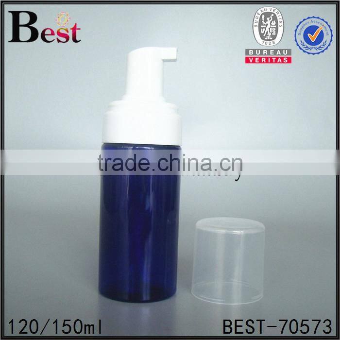 good market hot sale 120ml 150ml plastic spray bottle blue color plastic spray bottle round white pump spray bottle plastic