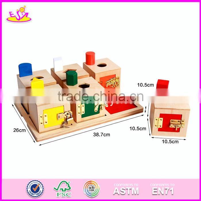 2017 New design toddlers educational montessori wooden toys W12F001