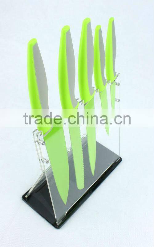 Acrylic knife stand for kitchen knife set (554-355-389)
