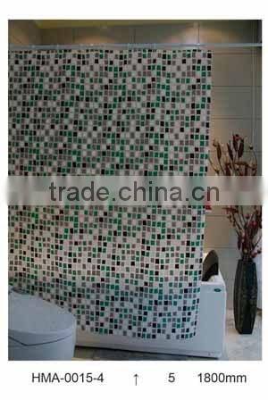 PVC waterproof plastic shower curtain designs