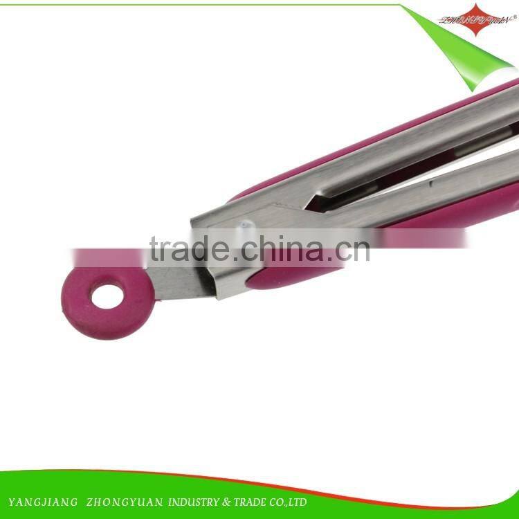 ZY-H3007 9" Non-stick Cooking Utensils Kitchen Tongs BBQ Tongs