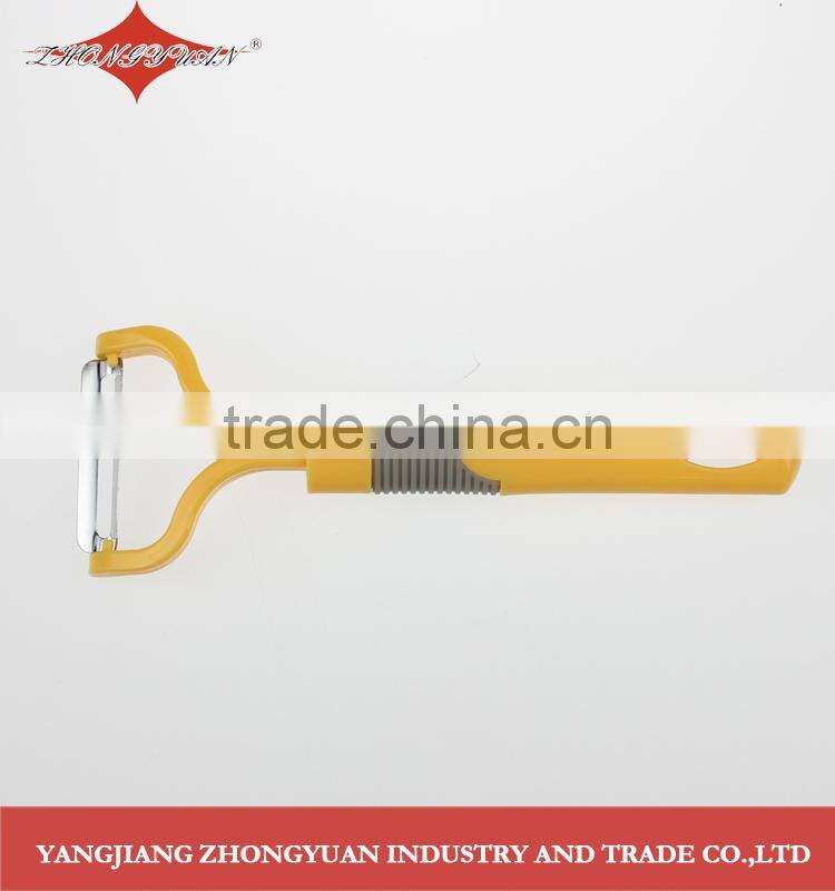 Stylish Stainless steel Y shape vegetable peeler with soft ABS handle