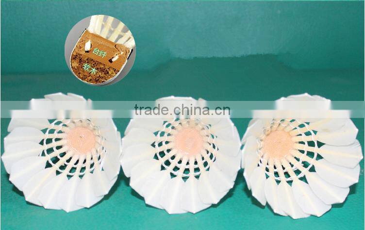 Durable goose feather shuttlecock for badminton, indoor sports for tournament