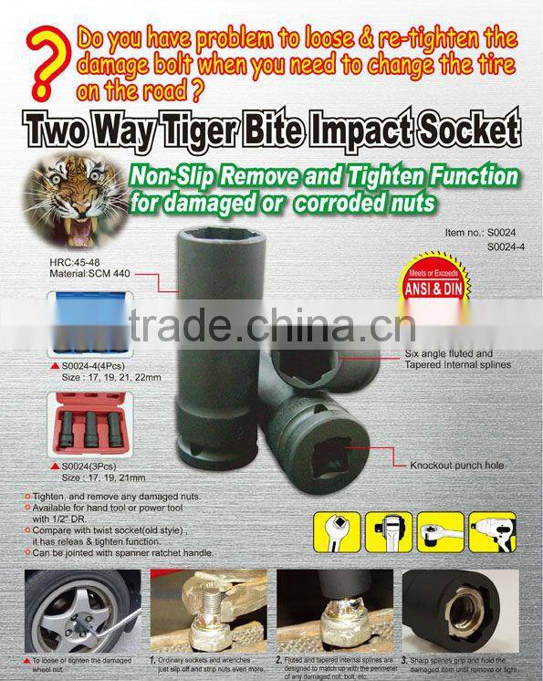 Two Way Tiger Bite Impact Socket