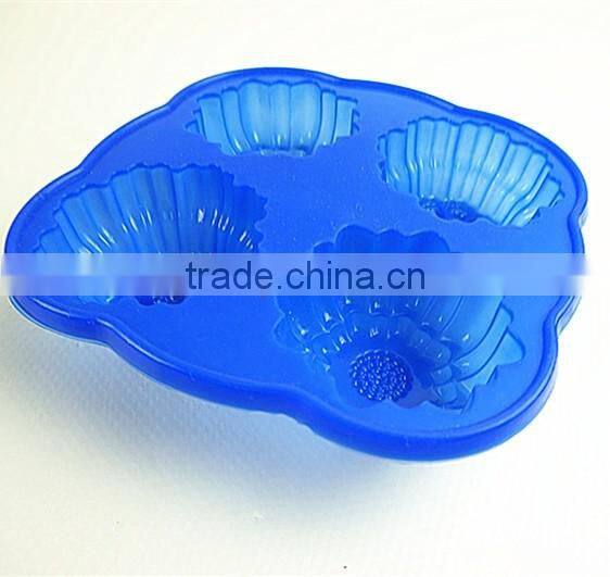 10135 Four cells flowers Silicone mould