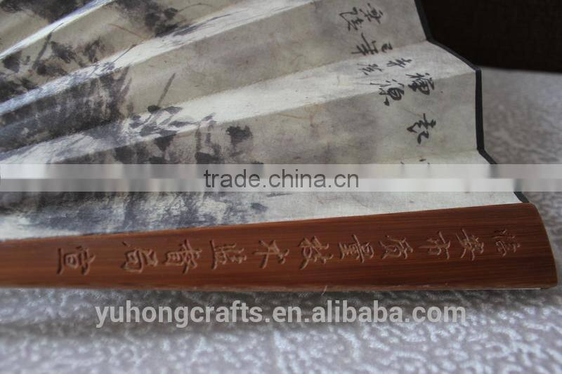 Chinese bamboo folding fan hand held