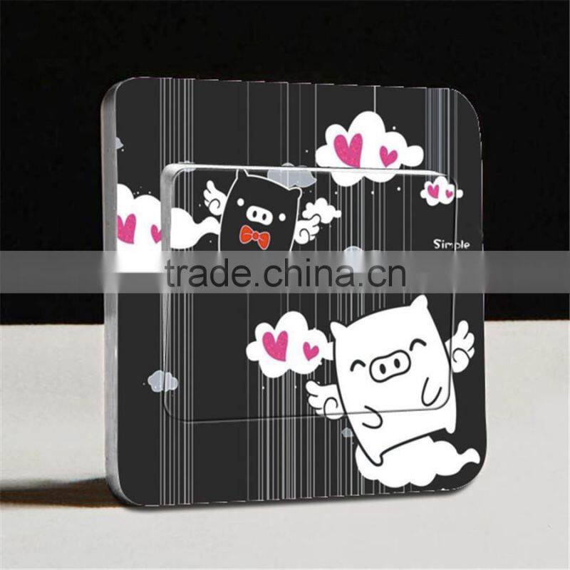 Fashion decorative wall sticker , waterproof bedroom switch stick
