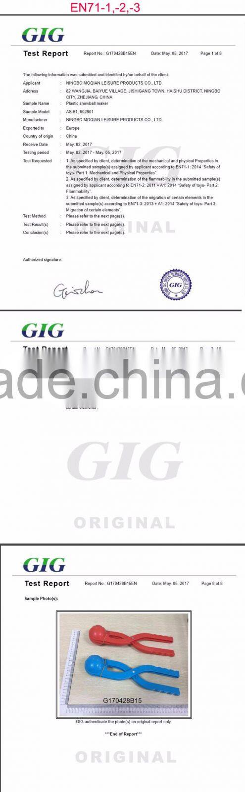 2016 NEW plastic snowball maker for 6pcs one time,high compact material ultimate snowball machine,no-freezing hands