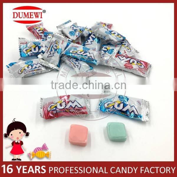 Fruit Flavor Jam Center Filled Bubble Gum in Kettle