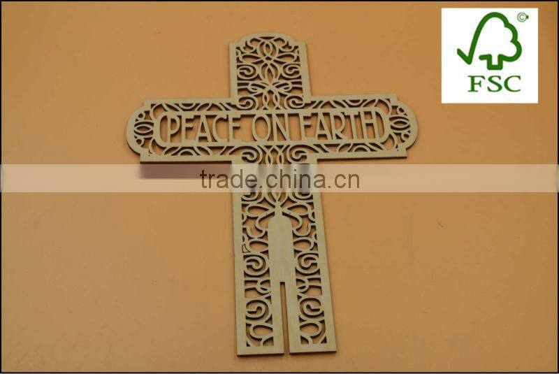 Newest top quality wood religious cross decoration|craving religious cross|wood Christmas decor