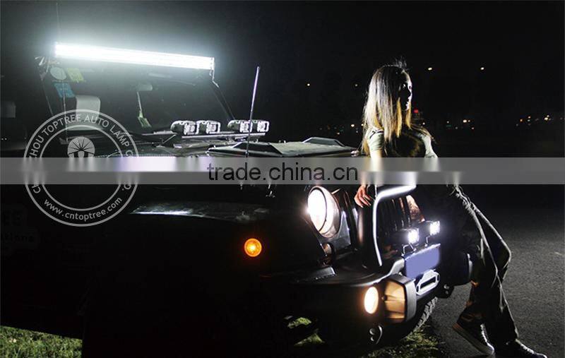 18" Off Road LED Light Bar with Integrated Amber LED Strobe Light Head