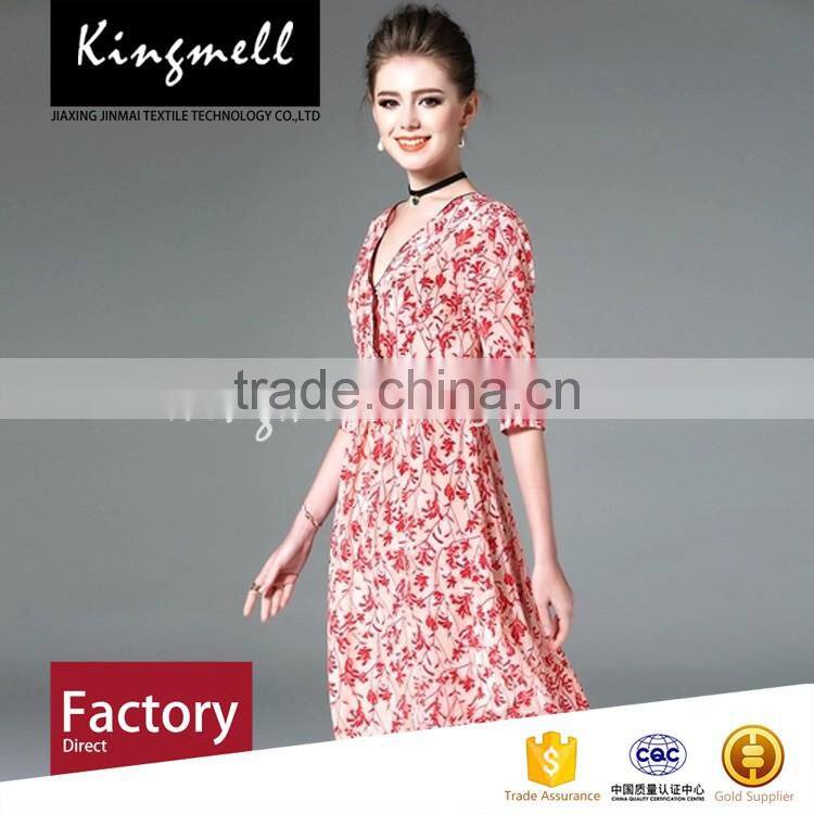 Custom digital printing vivid color silk fabric wholesale fabric