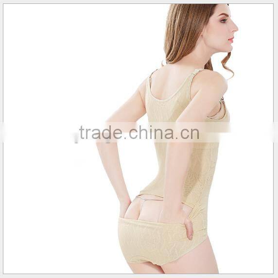 Women Floral Bodysuits Shapewear Underwear Plus size Body Shaper Waist Corsets B