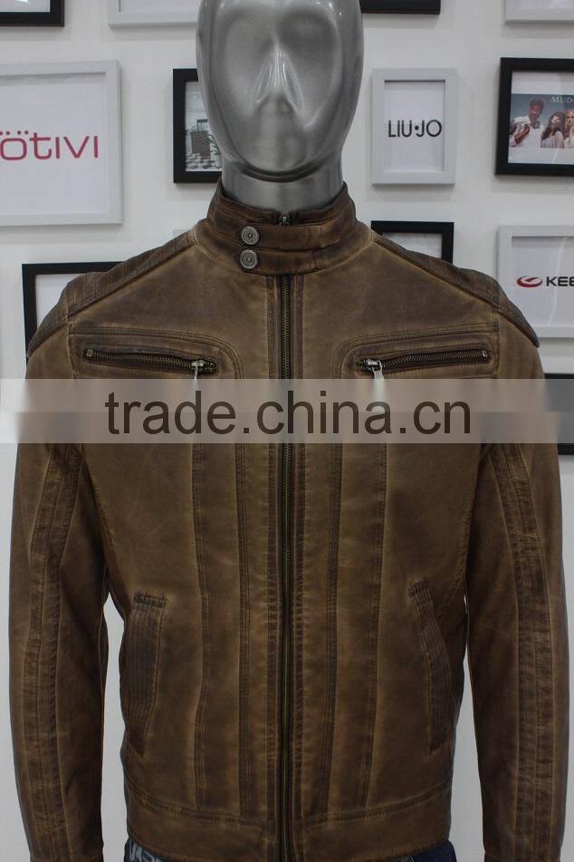 ALIKE men jacket leather motorbike jacket outdoor jacket