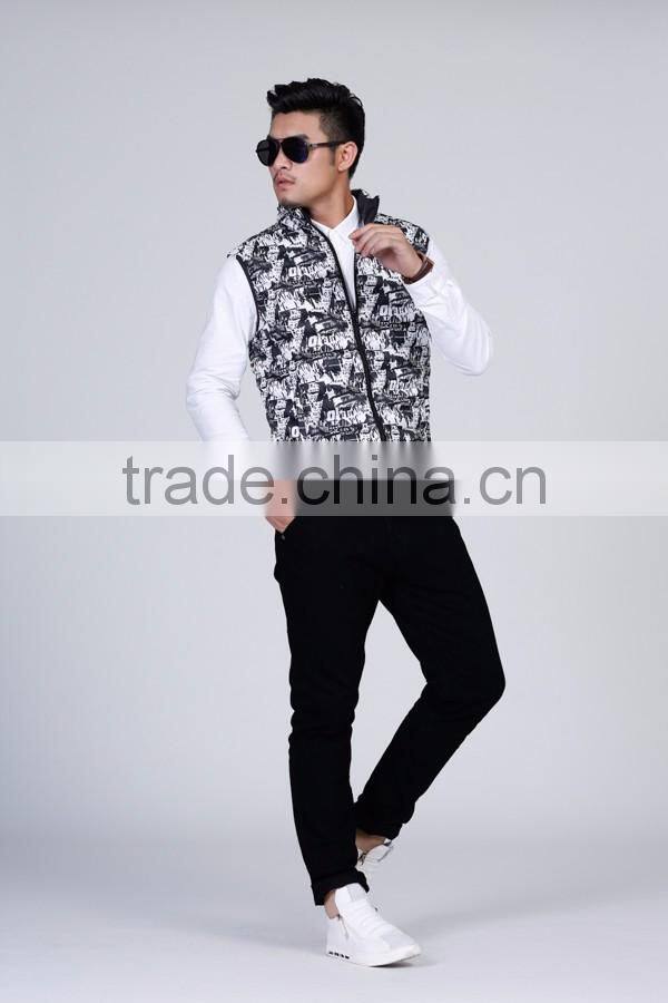 Wholesale ultra thin foldable men winter duck feather vest