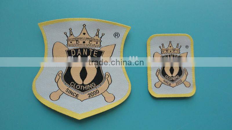 High Quality Hot Selling Merrow Border Woven Patch