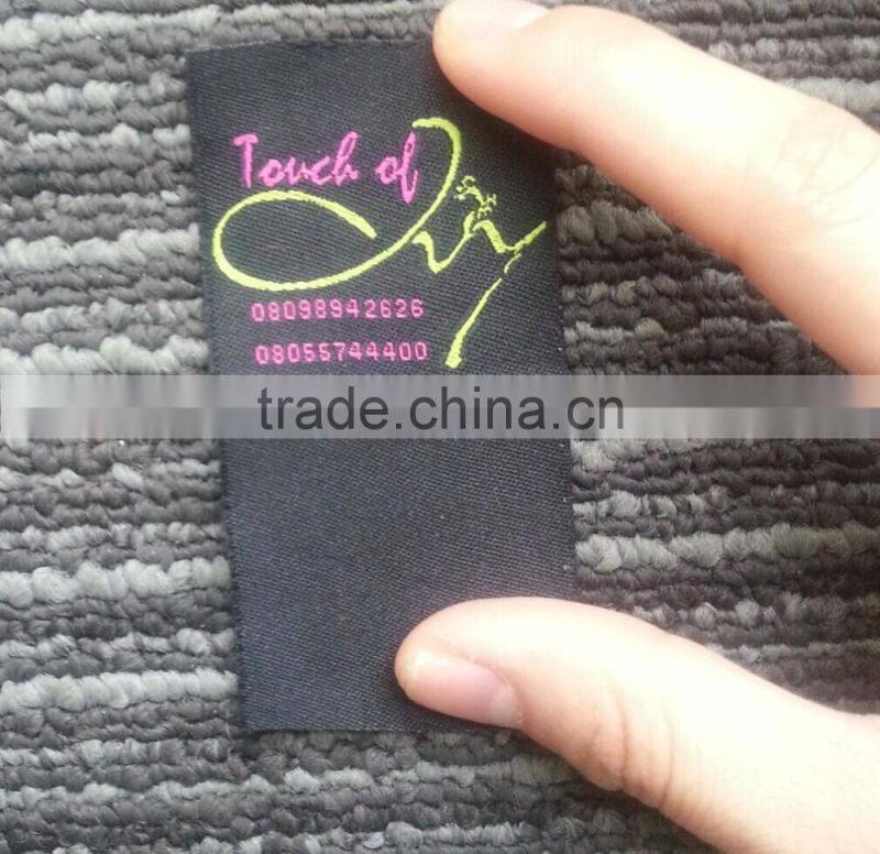 customized high density woven size label