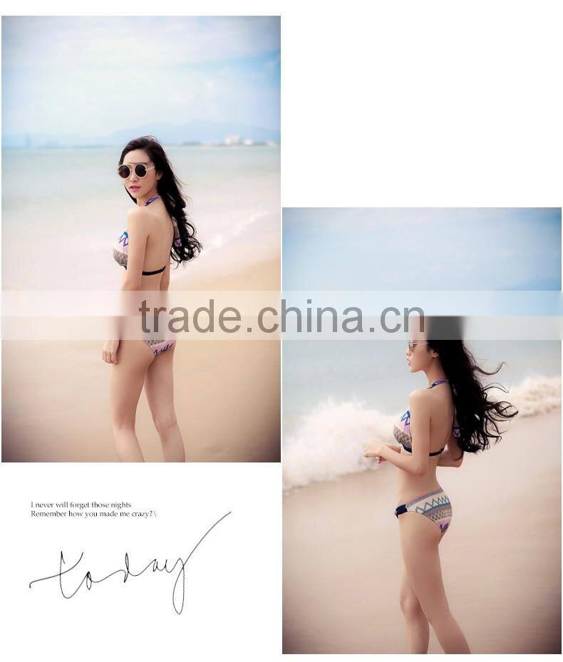 Women custom sexy swimwear swimsuit three pieces