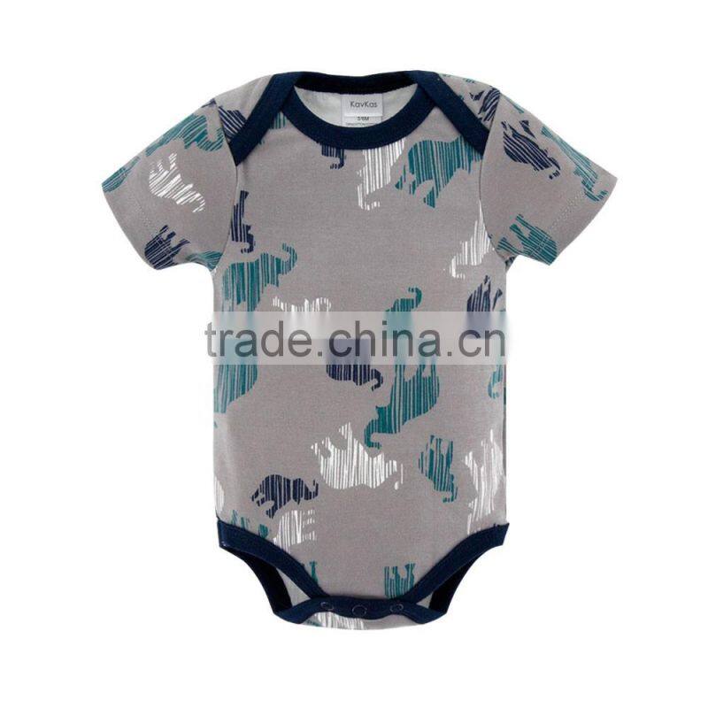 2017 Cheap Good Quality Baby Clothes Colorful Summer 100%Cotton Short Sleeves with Printing Newborn Infant Baby Bodysuits