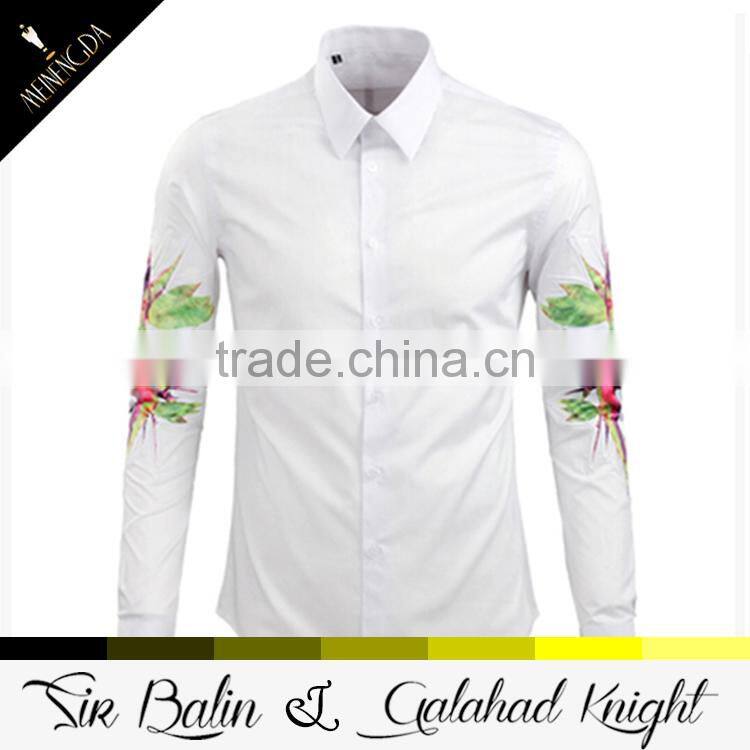 Man shirt manufacturer wholesale new style embroideried leisure long sleeve dress shirt at competitive price