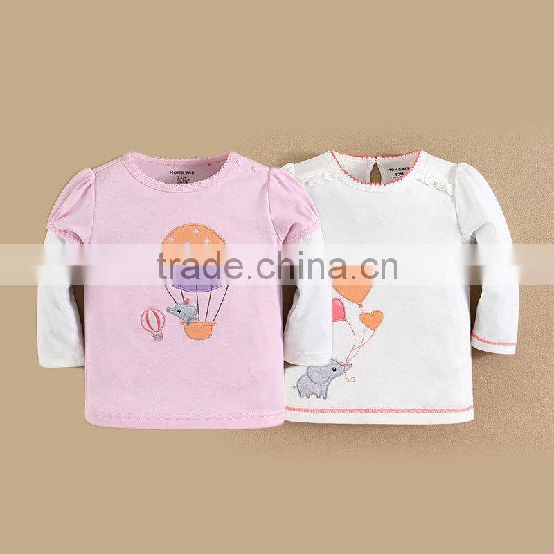 mom and bab 2015 baby clothes 100 cotton baby girl t shirts