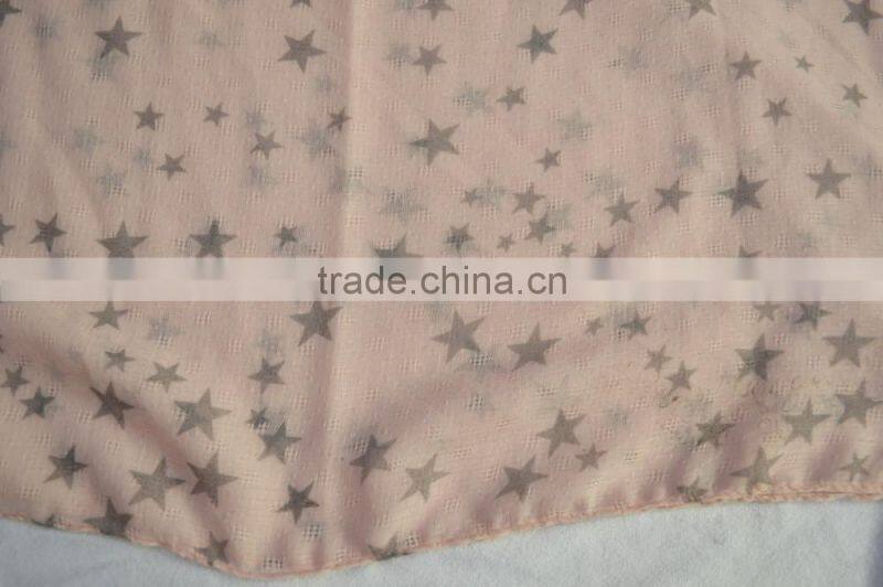2017 Fashion girls new arrival designer viscose England print star scarf