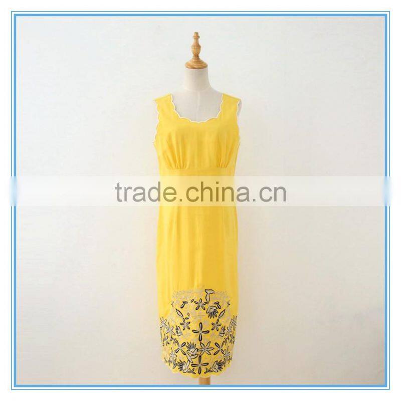 New Fashion Ramie Cotton Multi Colors Emboidery Jacket Dress Suits For Woman