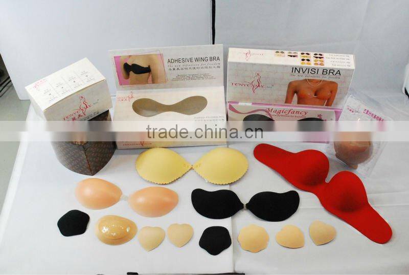 Wedding dress invisible strapless bra backless push up bra