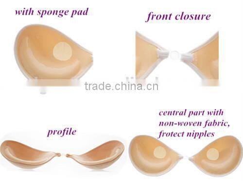 Fashionable Backless Strapless Padded Lace Triangle Bra