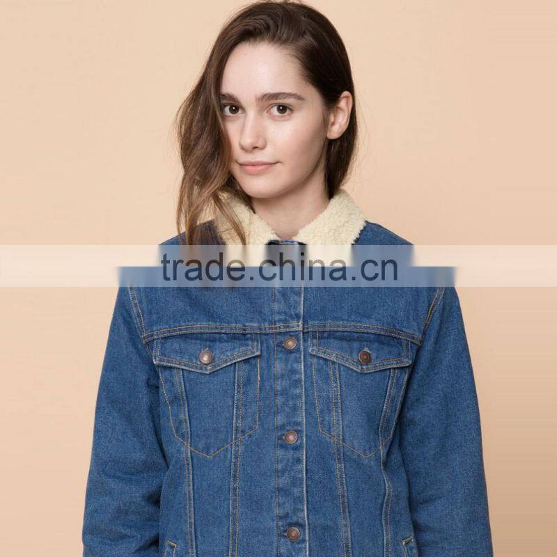 China factory fleece padded winter jacket overcoat for women