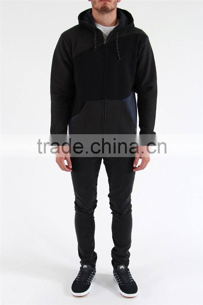 China factory black hoodies 100% cotton pullover hoodie for man