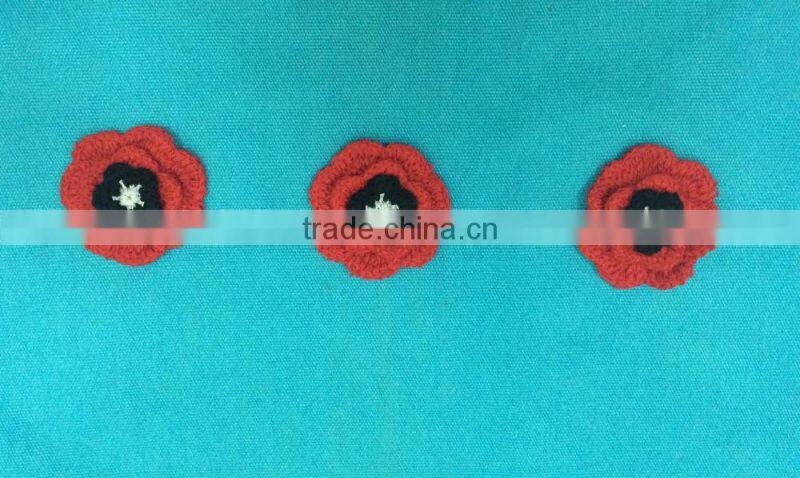 machine crochet flower applique