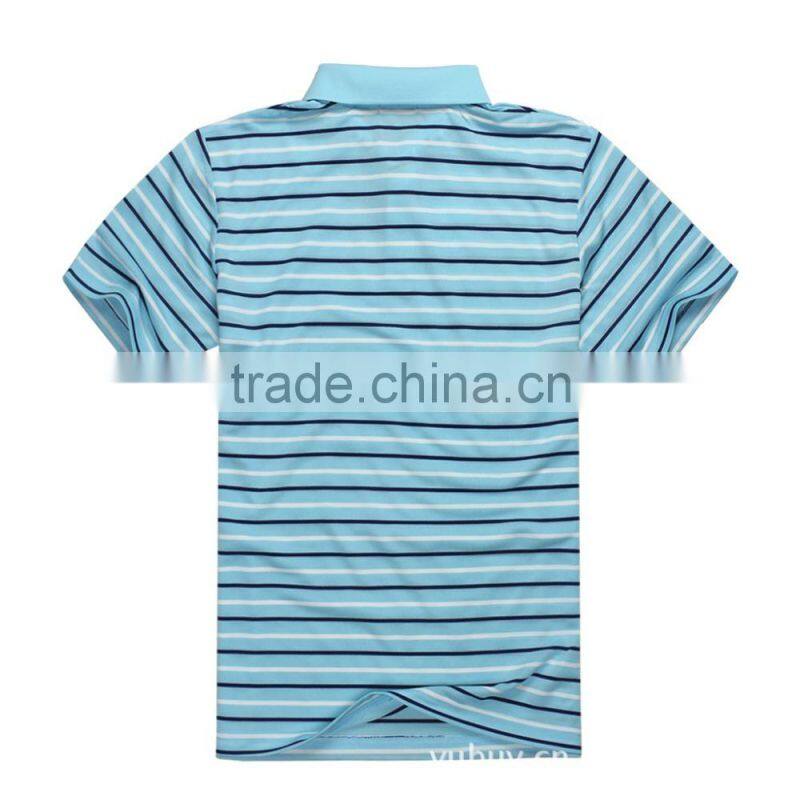 High fashion More color stripe men's polo shirt from China