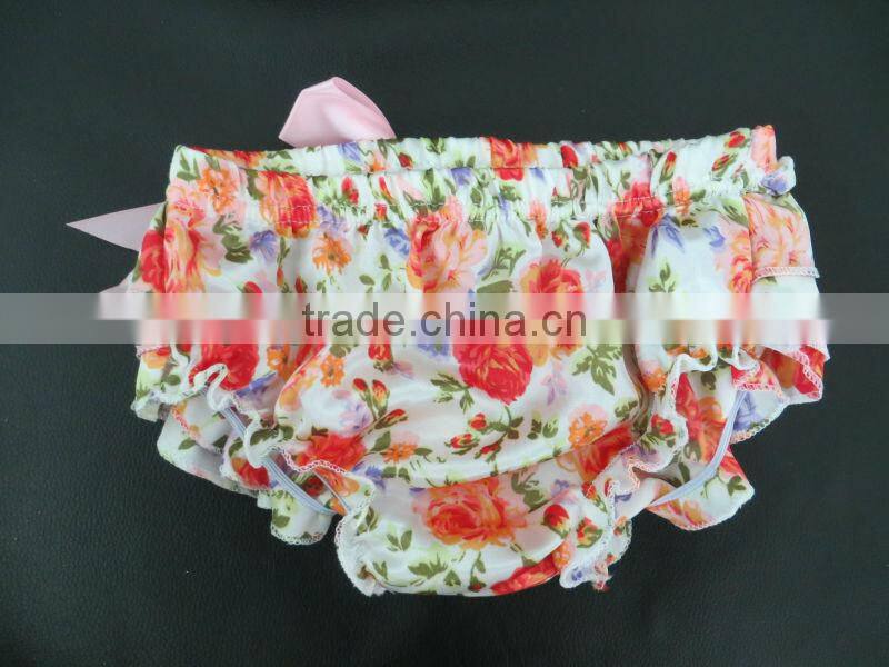 Wholesale baby Christmas clothing Beautiful baby girl bloomers Ruffle baby bloomers baby cotton bloomers