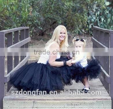 Tulle Mother Daughter Clothing New Design Ladys Frock Tutu Dresses Kids Mom And Daughter Dress Matching