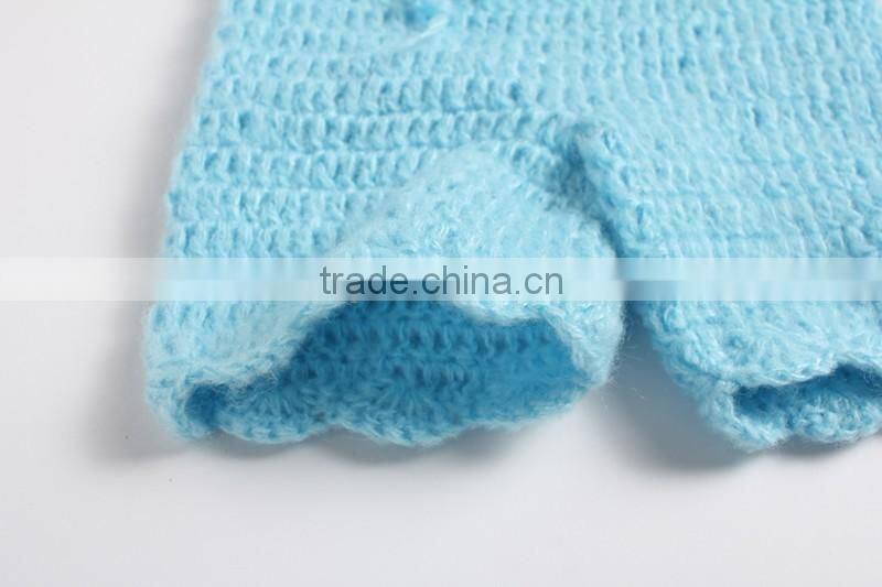 Large inventory white color baby handmade photography of pants and elf hat set wholesale crochet custome photography cheap