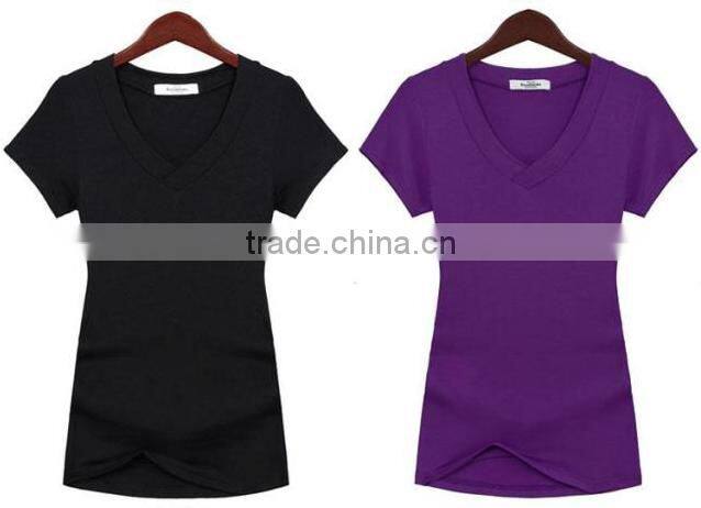 2016 Hot Promotion Chep Price Blank Cotton T-shirt Bulk Wholesale Hot Sale T-shirt Various Colors T-shirt Soft Good Shirt