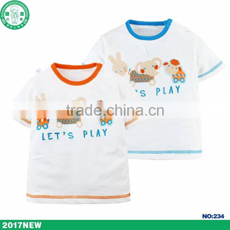 O-neck design custom printing unisex baby boy clothes t shirt
