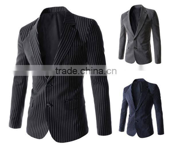 1 pc hot sale good quality 4 size for choice slim fit striped long sleeve V neck slim fit men blazer