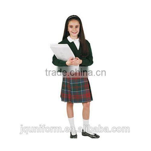 Custom Good Quality Sweet White Shirt and Skirt Girls School uniform Wholesale