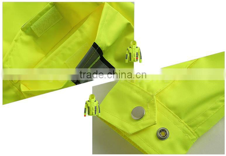 high viz reflectiveoutdoor traffic raincoat